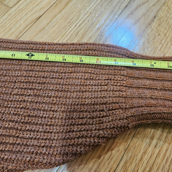 FREE PEOPLE Eleven Cowl Turtleneck Oversized Rust Brown Sweater Size Small - Picture 11 of 11